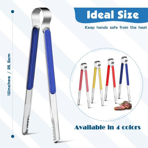 61KuUeeyNLL._AC_SL1500_ Stainless Steel Kitchen Tongs, 4-Pack