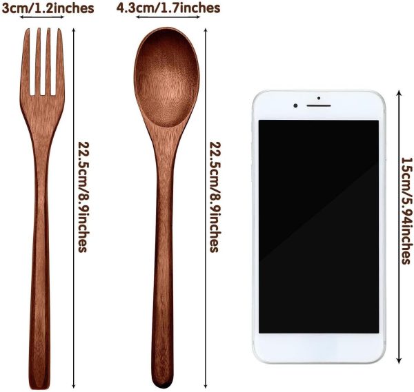 61NexG1CGmL._AC_SL1500_ Wooden Spoon and Fork Set, 10-Piece