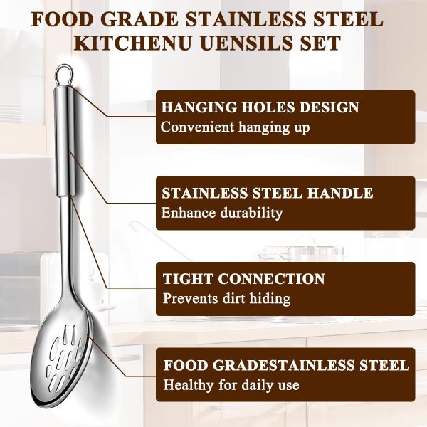 61S1QSR2S8L._AC_SL1200_ Stainless Steel Kitchen Utensil Set, 4pc