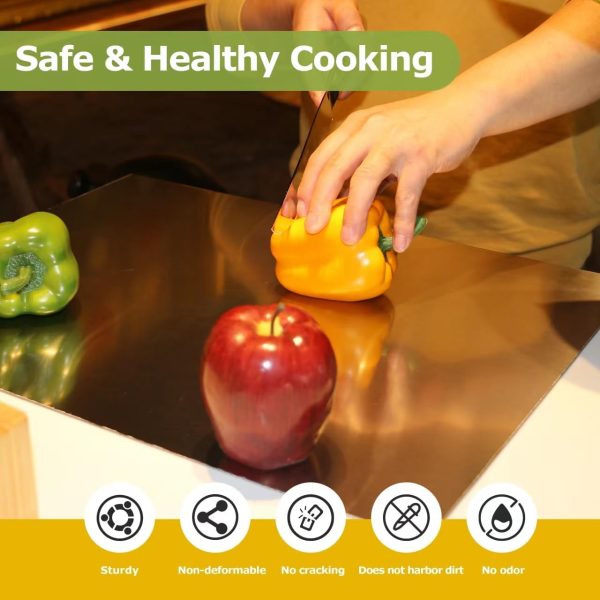 Stainless Steel Cutting Board for Kitchen, 15.7 x 11.8 in