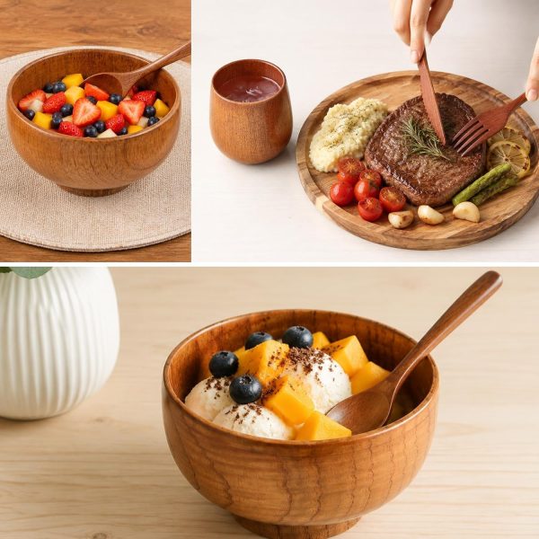 71Ac07uotL._AC_SL1500_ Acacia Wood Dinnerware Set, 12 Pieces