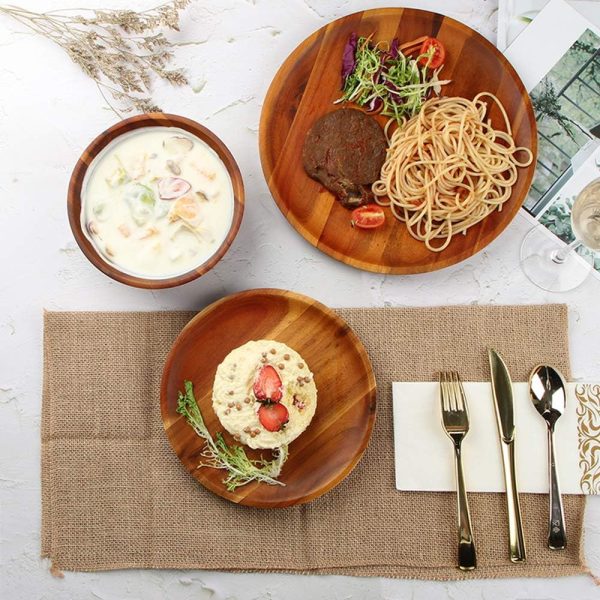 71NqoIUSVvL._AC_SL1000_ Acacia Wood Dinnerware Set for 4 - 12pcs