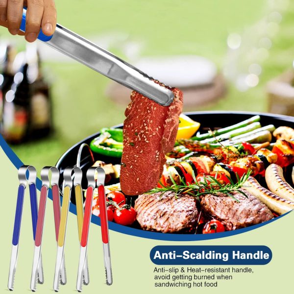 71OT2kDL8LL._AC_SL1500_ Stainless Steel Kitchen Tongs, 4-Pack