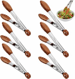 Walnut Wood Tongs 6-Pack for Cooking