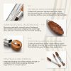 Walnut Wood Tongs 6-Pack for Cooking