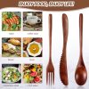 Wooden Utensil Set, 12 Pcs Reusable Cutlery