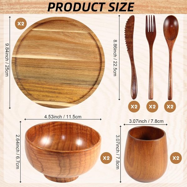 81JP6aGOgbL._AC_SL1500_ Acacia Wood Dinnerware Set, 12 Pieces
