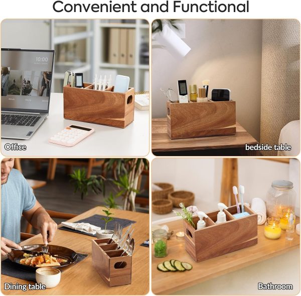 81Ppvv7pziL._AC_SL1500_ Acacia Wooden Utensil Caddy, 3 Compartments