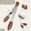 Walnut Wood Tongs 6-Pack for Cooking