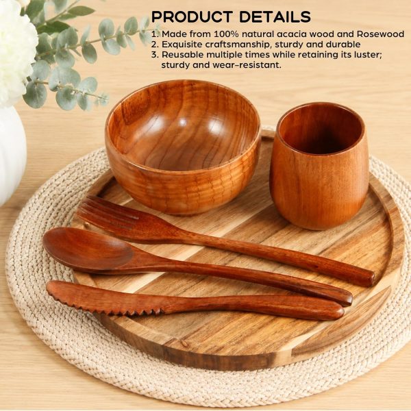 81aE-TSECL._AC_SL1500_ Acacia Wood Dinnerware Set, 12 Pieces