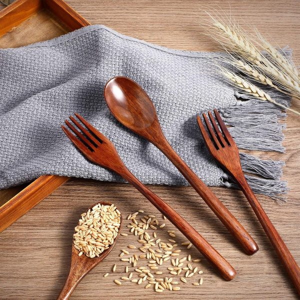 91YOXZJ40KL._AC_SL1500_ Wooden Spoon and Fork Set, 10-Piece